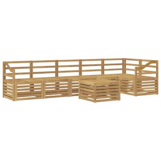vidaXL Conjunto De Sof&aacute;s De Exterior 7 Pcs Blanco 59 X 59 X 37 Cm Vidaxl