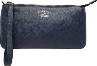 Gucci Pre-owned Gucci Pebbled Leather Swing Wristlet Pouch Ladies B8J38CZBSFY42AI3