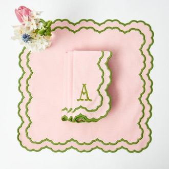 Mrs. Alice Pink & Green Lily Napkins at Nordstrom