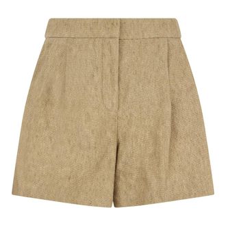 Alberta Ferretti High-waisted Shorts - female - Alberta Ferretti - Casual Shorts - Beige - S - Shorts