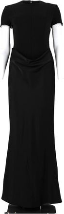 Rotate Fitted Maxi Dress With Draped Waist Detail