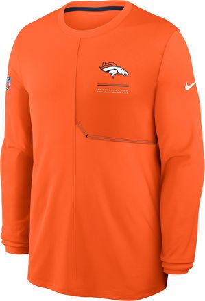 Nike Denver Broncos Sideline Coach Nike Mens Dri-FIT NFL Long-Sleeve Top in Orange | 03B1079K8W-B8B