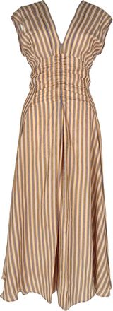 Sandro Sandro Anym Striped Midi Dress in Multicolor Viscose