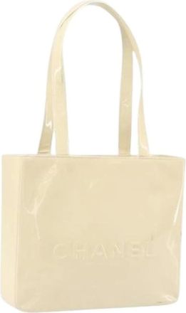 Chanel Pre-owned Tote Bags, female, Beige, Size: ONE SIZE Pre-owned Vintage Leather Tote Bag