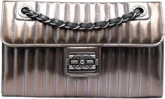 Chanel Pre-owned The Maharaja Express - Dames - Vintage Schoudertas - Grijs - ONE Size - Leer - Vintage
