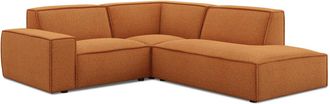 Castlery Customized Dark Brown Performance Right-Facing Side Chaise Sectional Sofa | Jonathan by Castlery, Orange, Furniture Sofas