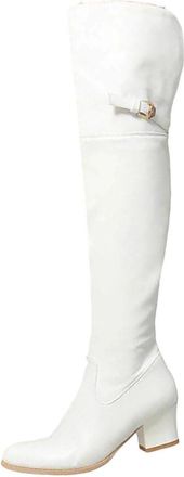 Generic Womens Thigh High Boots Round Toe High Heel Long Over The Knee Fashion Shoes