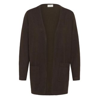 Kaffe KAlizza Long Cardigan - - Knitwear - Donna - Marrone - XL