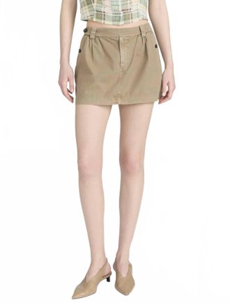 Frame Denim Mini Utility Skirt In Army