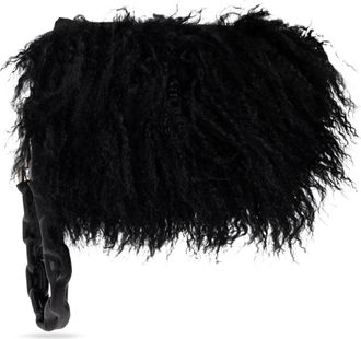 Dolce & Gabbana Fur Clutch - Dames - Clutches - Zwart - ONE Size - Leer - Tassen
