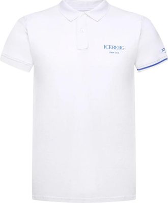 Iceberg Witte Poloshirt Met Ijsbergmotief