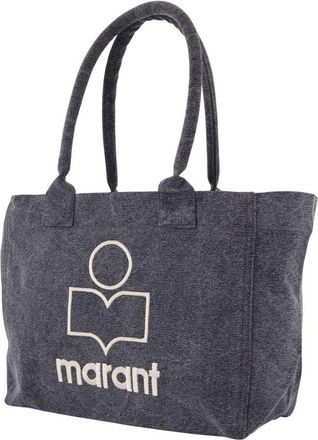 Isabel Marant Womens Yenky Tote Gray Cotton