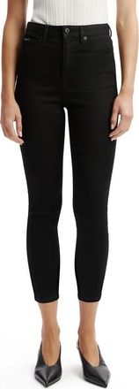 Bardot Khloe High Waist Crop Skinny Jeans in Black at Nordstrom, Size 30