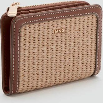 Mango Portafoglio piccolo texture beige - Donna - Taglia unica - MANGO