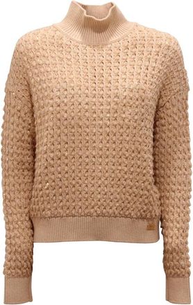 Elisabetta Franchi Mk-20Q-56E2 Coltrui - Dames - Coltruien - Beige - M - Polyester - Truien & Vesten