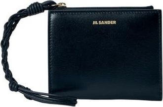 Jil Sander Tangle Mini Wallet - Dames - Mini tas - Zwart - ONE Size - Leer - Tassen