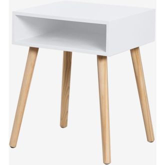 Sklum Sklum - Confezione da 2 comodini rettangolari 40x35 cm in legno Zente