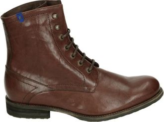 Floris Van Bommel Casual leren schoenen Cognac kleur - Heren - Veterlaarzen - Bruin - 47 EU - Leer - Schoenen