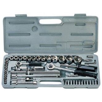 Trade Shop Trade Shop - Kit Set Chiavi A Bussola Con Cricchetto 52 Pezzi Chrome Vanadium Professionale