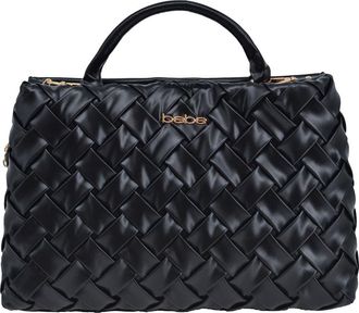 Bebe Luca Medium Woven Satchel in Black at Nordstrom Rack