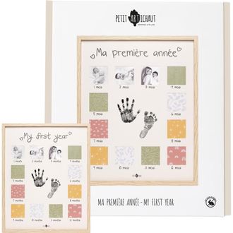 PETIT ARTICHAUT My First Year Memory Frame - Clean Touch Inkless Hand & Footprint Keepsake Kit in Beige at Nordstrom