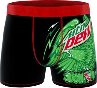 Crazy Boxers Mountain Dew Logo and Eagle Boxer Briefs XXLarge (44-46) Black