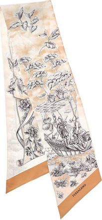 Ferragamo Voyage Print Silk Scarf
