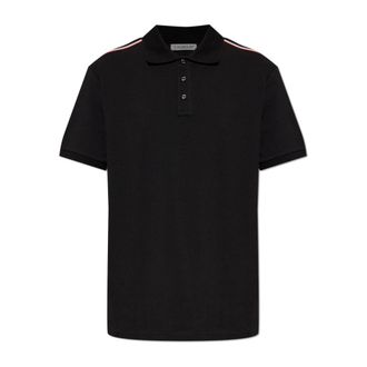 Moncler Polo Shirts, male, Black, Size: 2XL Polo Shirt With Logo Patch