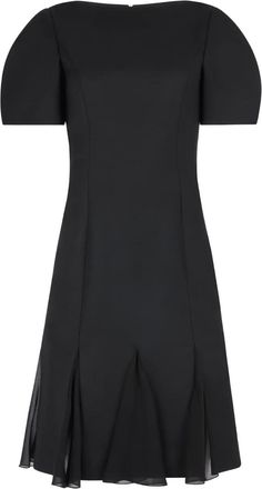 Nina Ricci peplum short-sleeve mini dress - Black