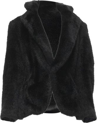 Junya Watanabe faux fur clear PVC insert blazer coat