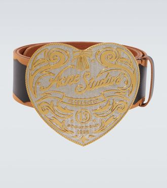 Acne Studios Logo leather belt