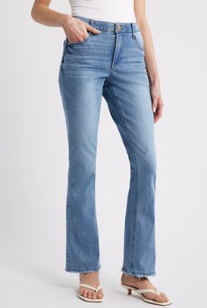 Wit & Wisdom Brittany High Waist Baby Bootcut Jeans in Light Blue Artisanal at Nordstrom, Size 12P
