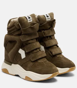 Isabel Marant Balskee suede high-top platform sneakers