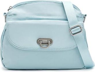 Baggallini Coastal Flip Lock Crossbody Cross Body Womens Handbags Pool, Nylon