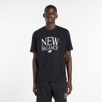 New Balance T-Shirt NEW BALANCE, Herren, Gr. XXL, schwarz, Obermaterial: 100% Baumwolle, normal, Rundhals, Shirts T-Shirt, f&uuml;r Jugendliche, Kurzarm, mit Rundhalsa