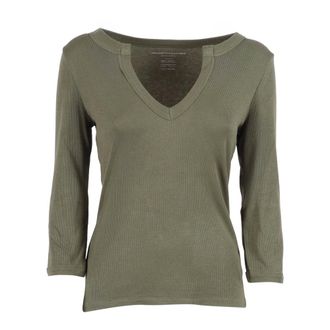 Majestic Filatures Majestic Filatures, V-neck Knitwear, female, Green, Size: XL V-neck Knitwear