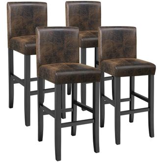 TecTake Bar Stool Dover Antique Brown Set Of 4