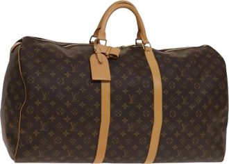Louis Vuitton Keepall Bag Monogram Canvas Brown Canvas Bag (Pre-Owned)