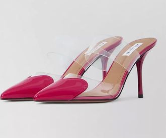 Alaia leather heart cutout mules