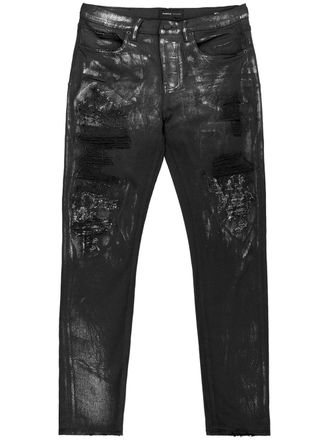 Purple P001 skinny jeans - men - Polyester/Modal/Recycled Polyester/Elastane - 33 - Black
