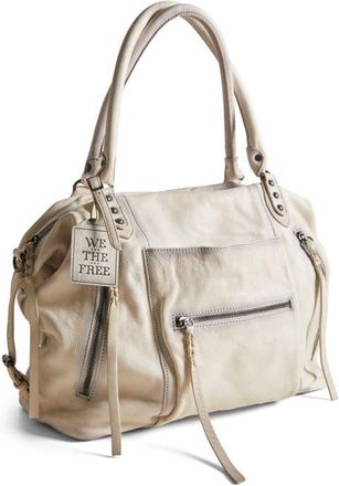 Free People We The Free Emerson Lambskin Leather Tote in Salt at Nordstrom