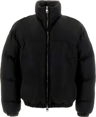 Alexander McQueen Alexander McQueen, Winter Jackets, male, Black, Size: XL Funnel-neck Padded Jacket