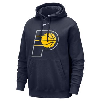 Nike Indiana Pacers Club Nike Mens NBA Pullover Hoodie in Blue | HM9880-419