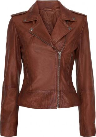 Notyz Bikerjack - Dames - Zomerjassen - Bruin - L - Leer - Jassen