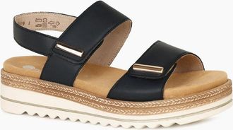 Remonte Womens Anika Womens Sandals - Black - Size: 3.5