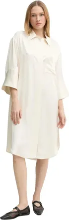 Day Birger Et Mikkelsen Kleedjes, Dames, Beige, S, Satijn, Noe Shirt Dress