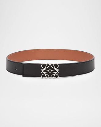 Loewe Men & apos;s Reversible Anagram Leather Belt