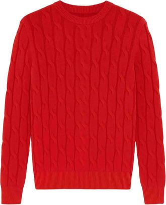Jacob Cohen cable-knit sweater - men - Cashmere - L - Red