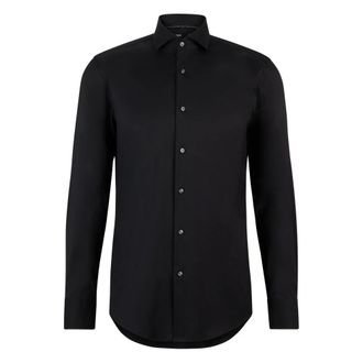 HUGO BOSS Overhemden, Heren, Zwart, M, Katoen, Elegantes Hemd
