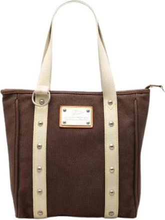 Louis Vuitton Pre-owned Antigua Cabas MM - Dames - Vintage Shopper - Bruin - ONE Size - Leer - Vintage